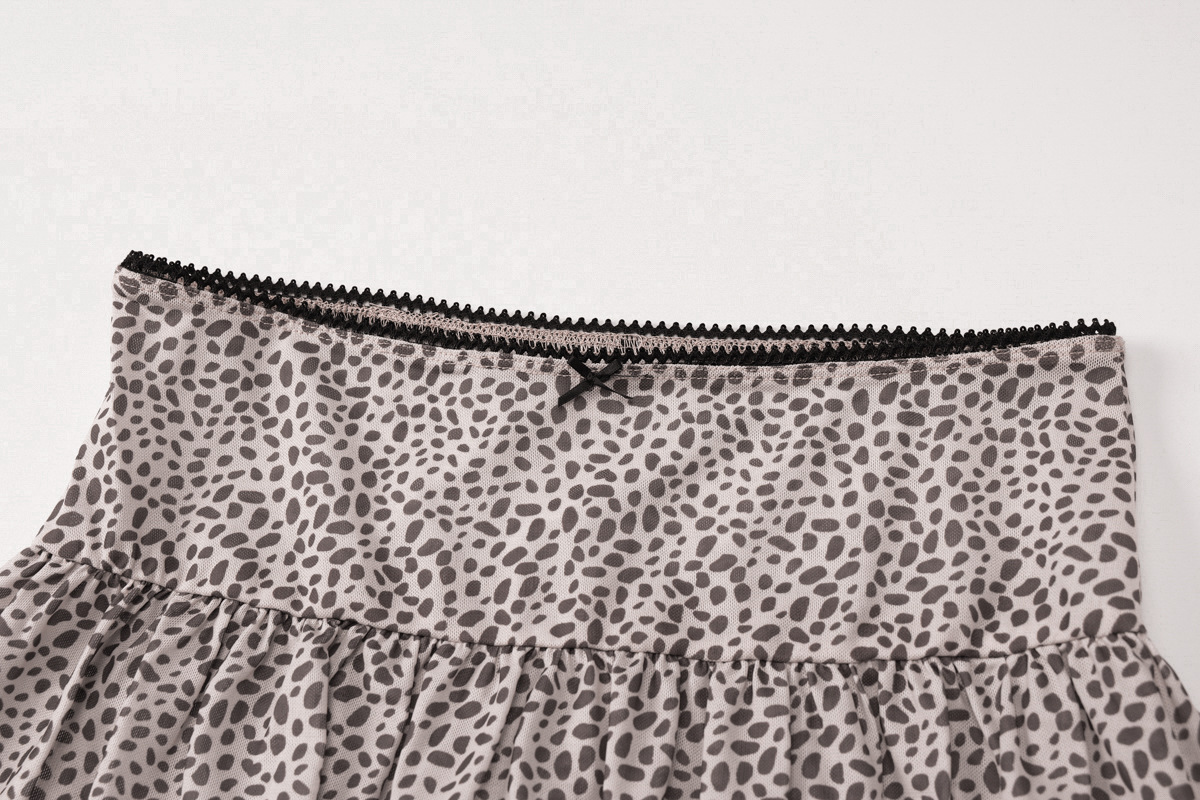 Women Summer Leopard Print Printed Sexy V neck Cardigan Strap Long Sleeved T shirt Miniskirt Set