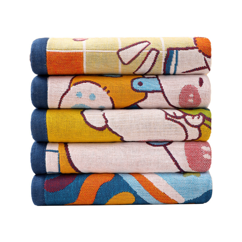 Gaza de algodón de cuatro capas especial para niños, toalla doméstica para lavar la cara, toalla de algodón para limpiar las manos, toalla cuadrada