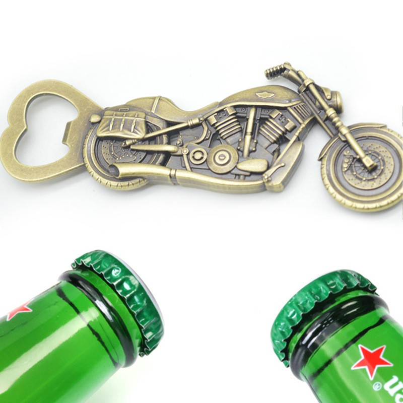 Aleación de zinc motocicleta botella abridor cumpleaños boda Navidad regalo antiguo motocicleta cerveza botella abridor