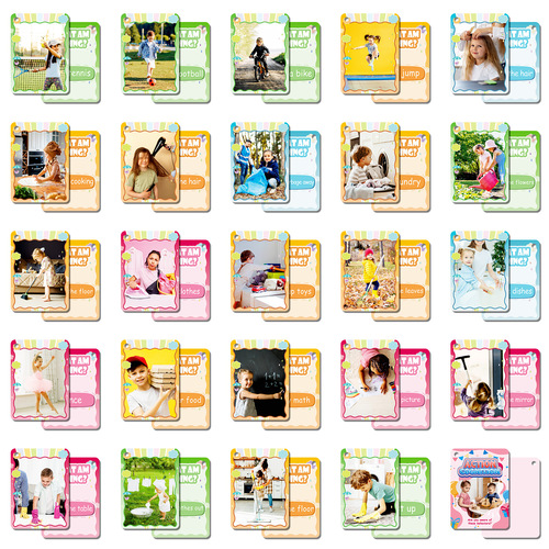 49 pieces/bag Baby Realistic Behavior Cognitive Training Cards Cross-border Amazon Educational Toys Preschool Education Flash Cards