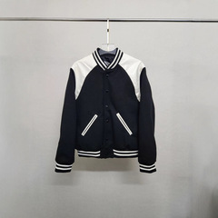 フランスの潮牌CE家の経典のウールの皮の野球の服の男女の学院の風の英倫のジャケットのパイロットのコート