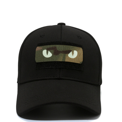 Cross-border outdoor luminous devil's eyes foreign trade supply cat's eye morale tactical seal reflective bag patch seal Velcro