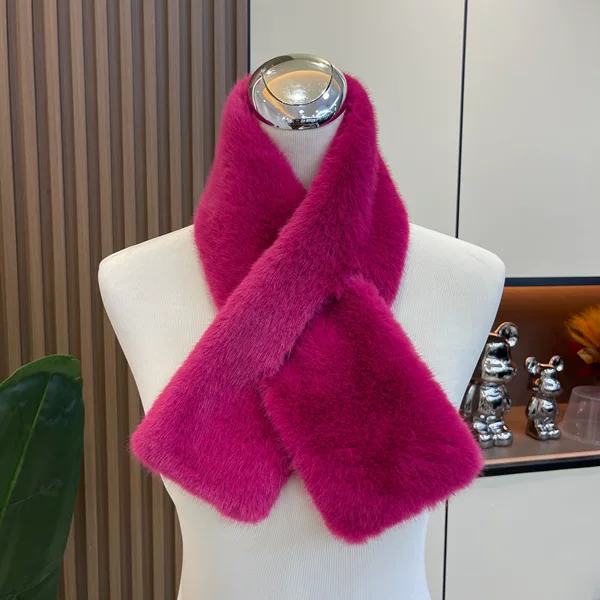 Winter Cold-proof Scarf High-value All-match Rectangular Cross Double-sided Warm All-match Women's Scarf Cross-border Supply