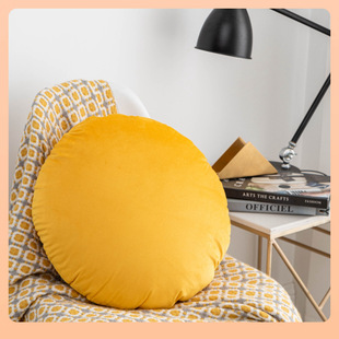 Round Dutch Cashmere Pillow Case Simple Home Decorative Pillow Office Sofa Waist Pillow Bedside