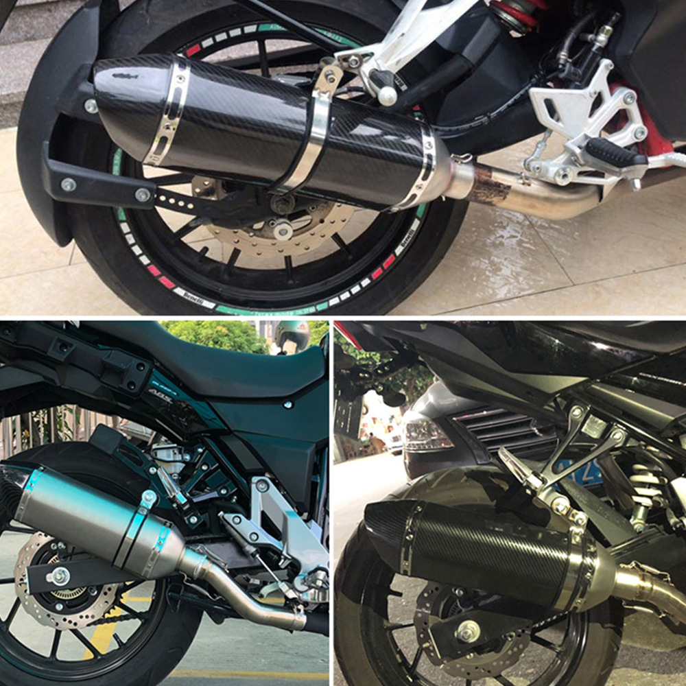 Motorcycle modified Scorpio exhaust pipe GSX250 TRK502 stepless 300 Scorpion carbon fiber large hexagonal exhaust