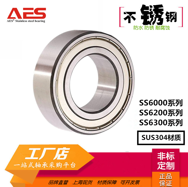 304 texture of material Stainless steel Deep groove Ball bearing SS6000 6200 6300 series seal up Corrosion