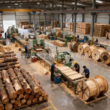 上海供应光缆电缆盘开料锯 木工机械钻孔机 实木绕线盘快速出货