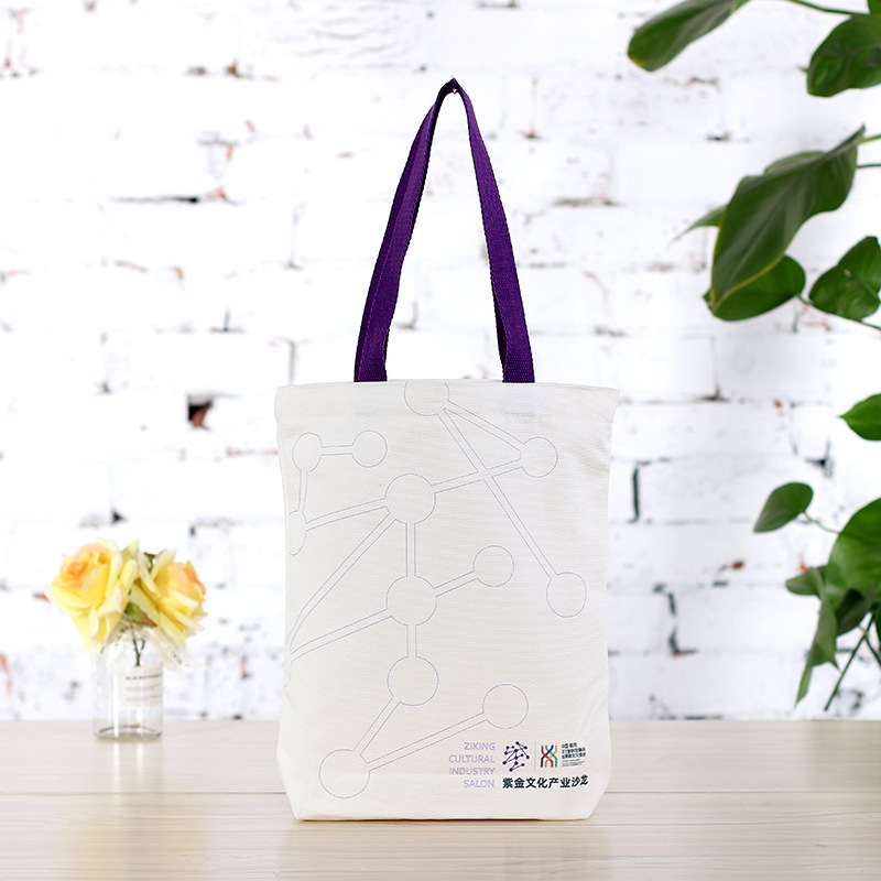 丝网印刷服装购物单肩手提袋LOGO定做彩印简约学生帆布袋定制