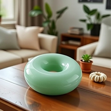 星泰水晶仿玉琉璃挂件国风护身符招财饰品佛珠配件水晶琉璃平安扣