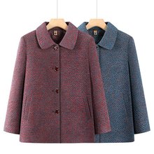 中老年人春装外套女奶奶翻领宽松妈妈装春秋上衣休闲老人婆婆衣服