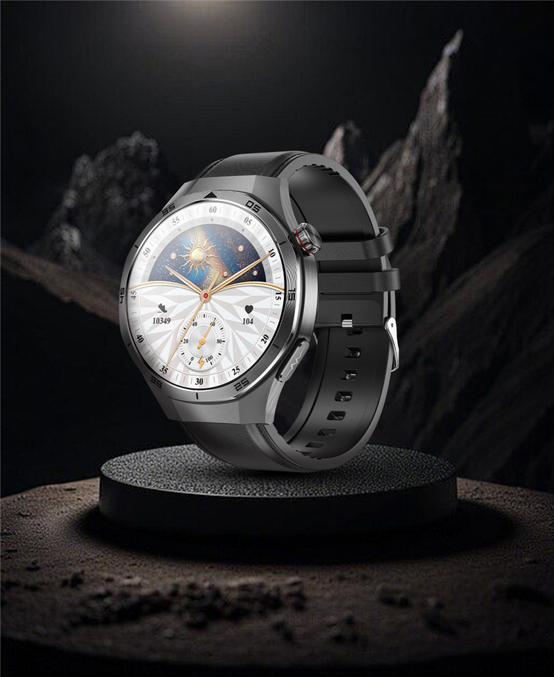 The 2025 new ET456 smartwatch features a 1.56 large AMOLED screen, ECG, Bluetooth call, heart rate and sleep mode undefined