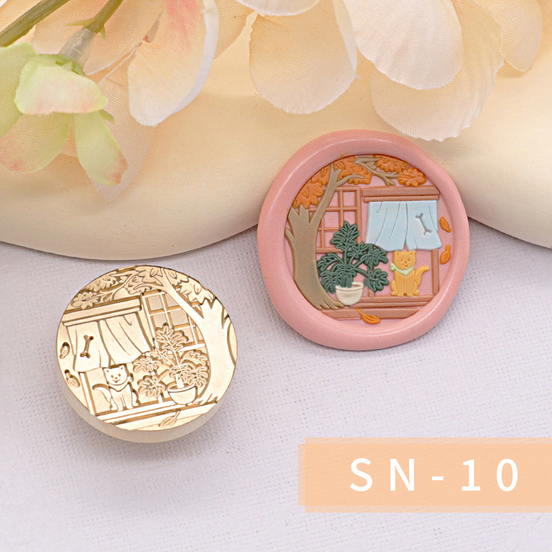 Original nuevo estilo fuego pintura sello serie interior cabeza regalo embalaje sobre cubierta cuento de hadas habitación casa caliente