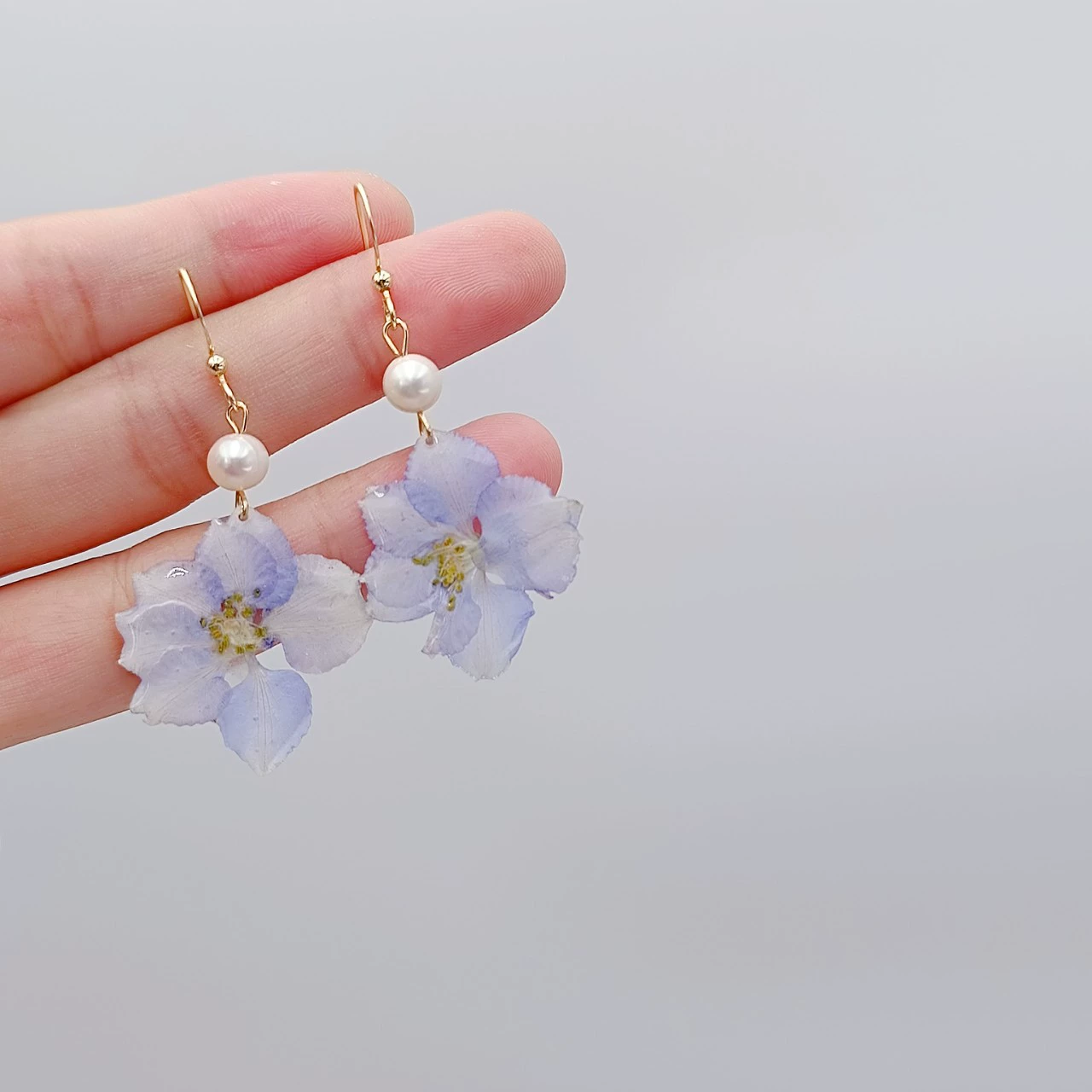 Accessory, crystal earings from pearl, fresh earrings, flower decoration