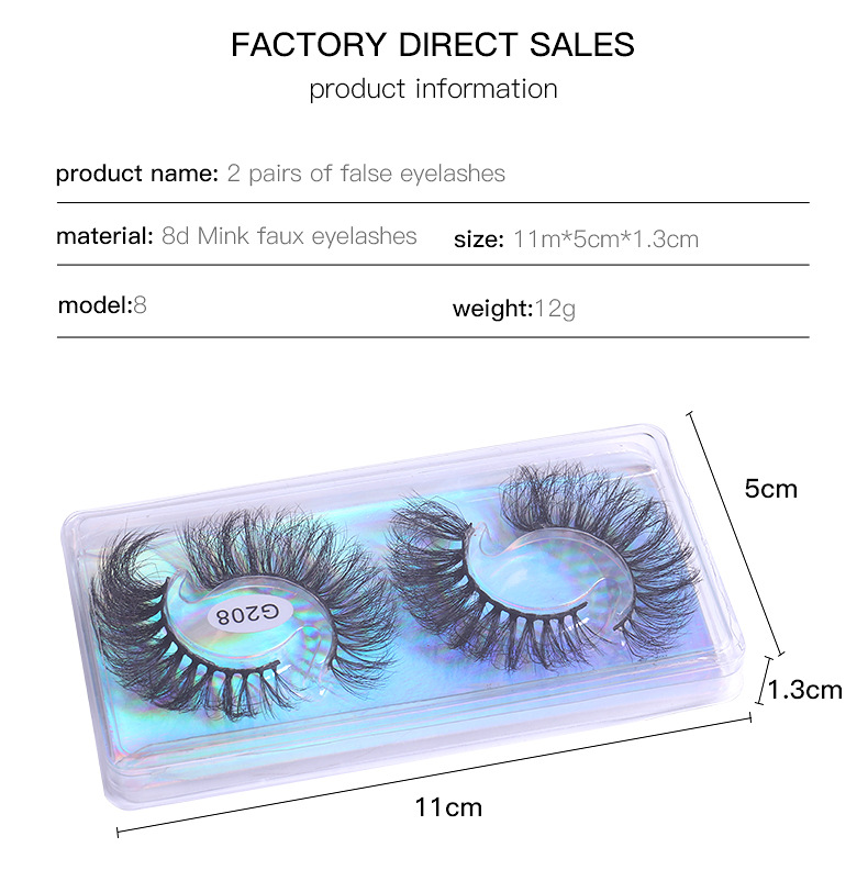 Fashion New Multi-layer Thick Cross Artificial Mink Hair False Eyelashes display picture 3