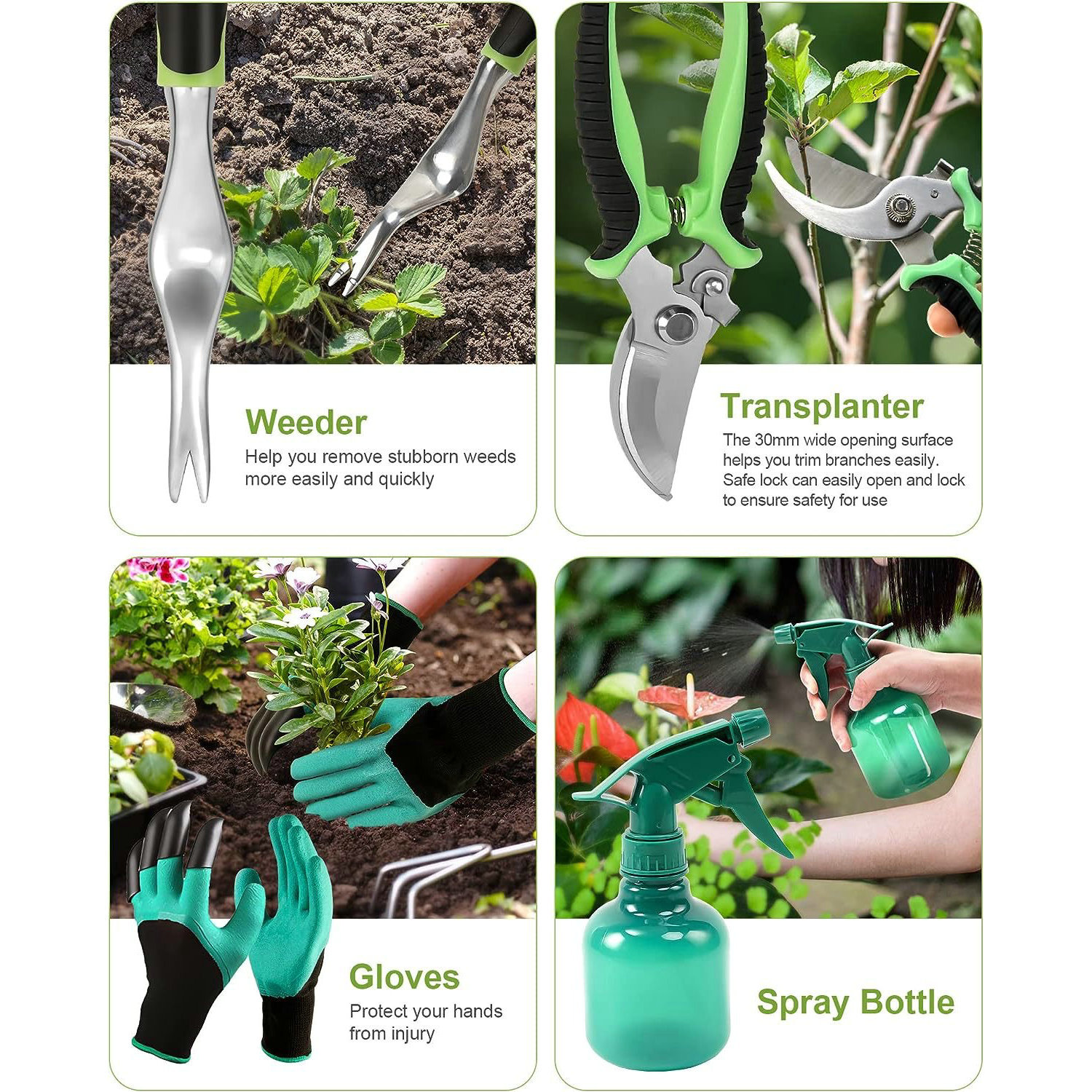 Garden Tools Eleven-Piece Set Multifunctional Garden Tools Creative Pruning Aluminum Alloy Gardening Tool Set