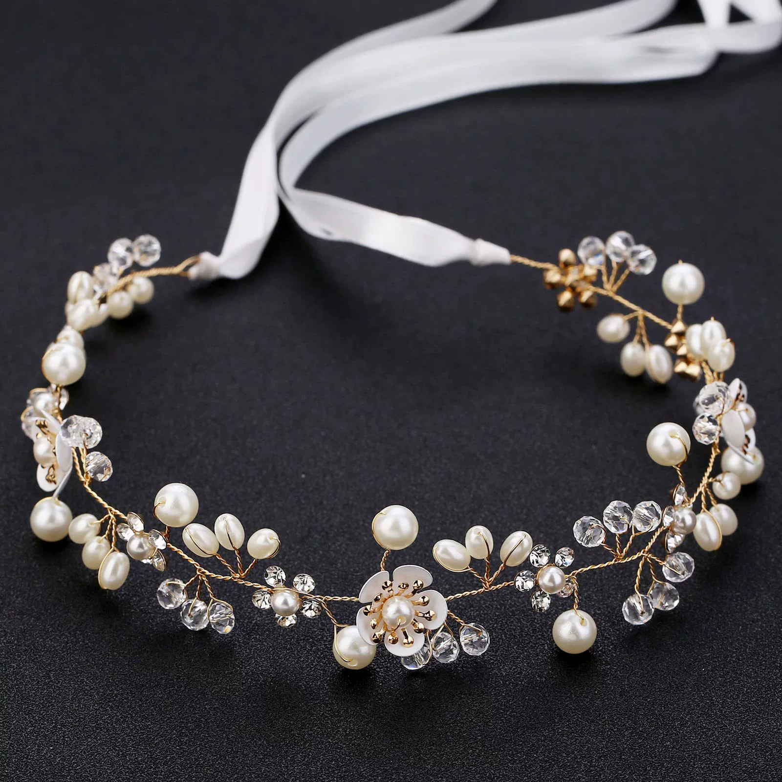 Преобразование волос аксессуар для невесты, ободок из жемчуга, бисер bracelet handmade, зажим для волос, европейский стиль, цветочный