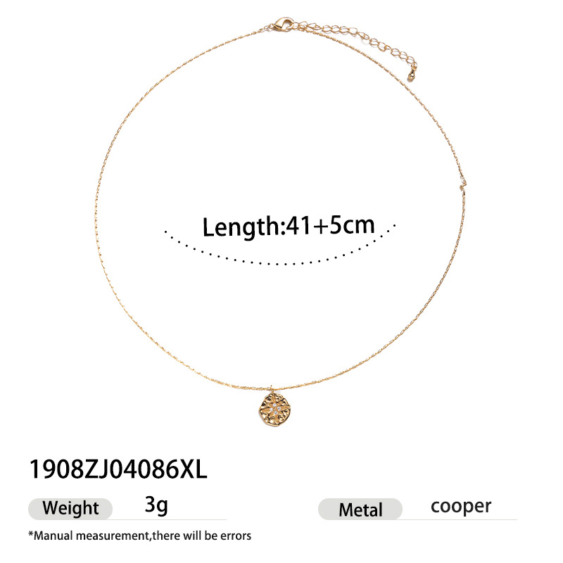 Collar con colgante de brújula vintage, moderno, sencillo y exclusivo, estilo sofisticado para el día a día, artículo de moda de verano para mujer, palabras clave populares de verano.