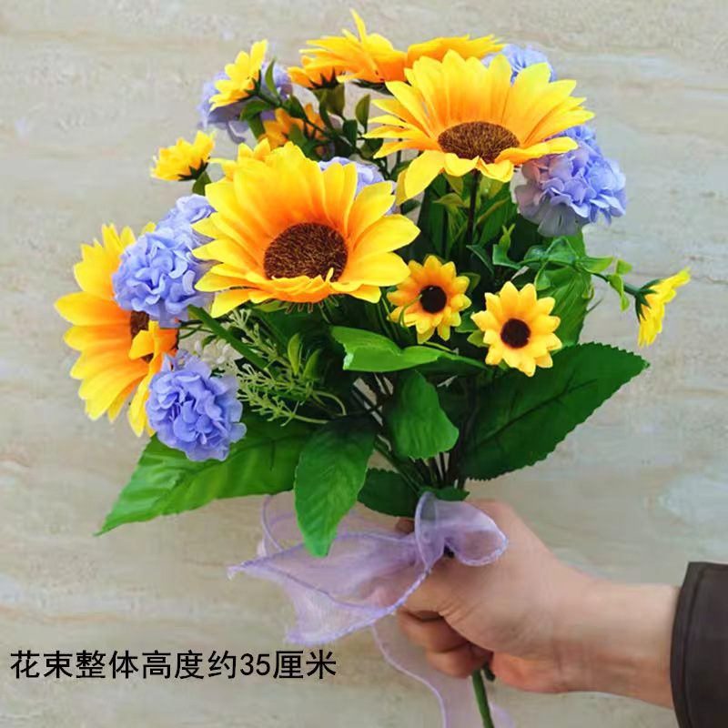 Reunión deportiva, actividades estudiantiles, baile, flores falsas coloridas, flores de plástico, flores de seda, baile, accesorios, ramo de simulación