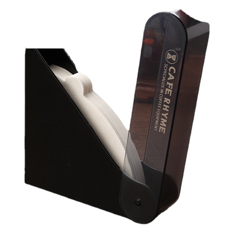 Caja de almacenamiento de papel de filtro de café de mano V60 caja de papel de filtro en forma de abanico V01/101 papel de filtro soporte de papel de filtro de almacenamiento a prueba de polvo