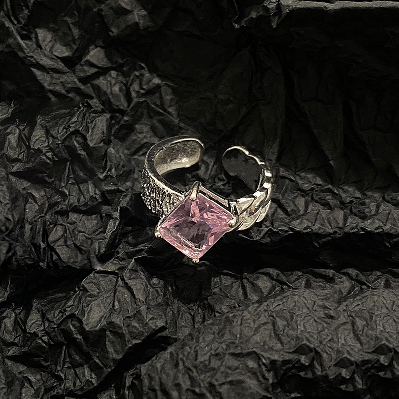 Sweet Heart Shape Bow Knot Copper Plating Zircon Open Ring