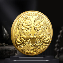 廠家批發 外貿數字虛擬幣立體浮雕動物紀念幣鍍金紀念章 收藏禮品