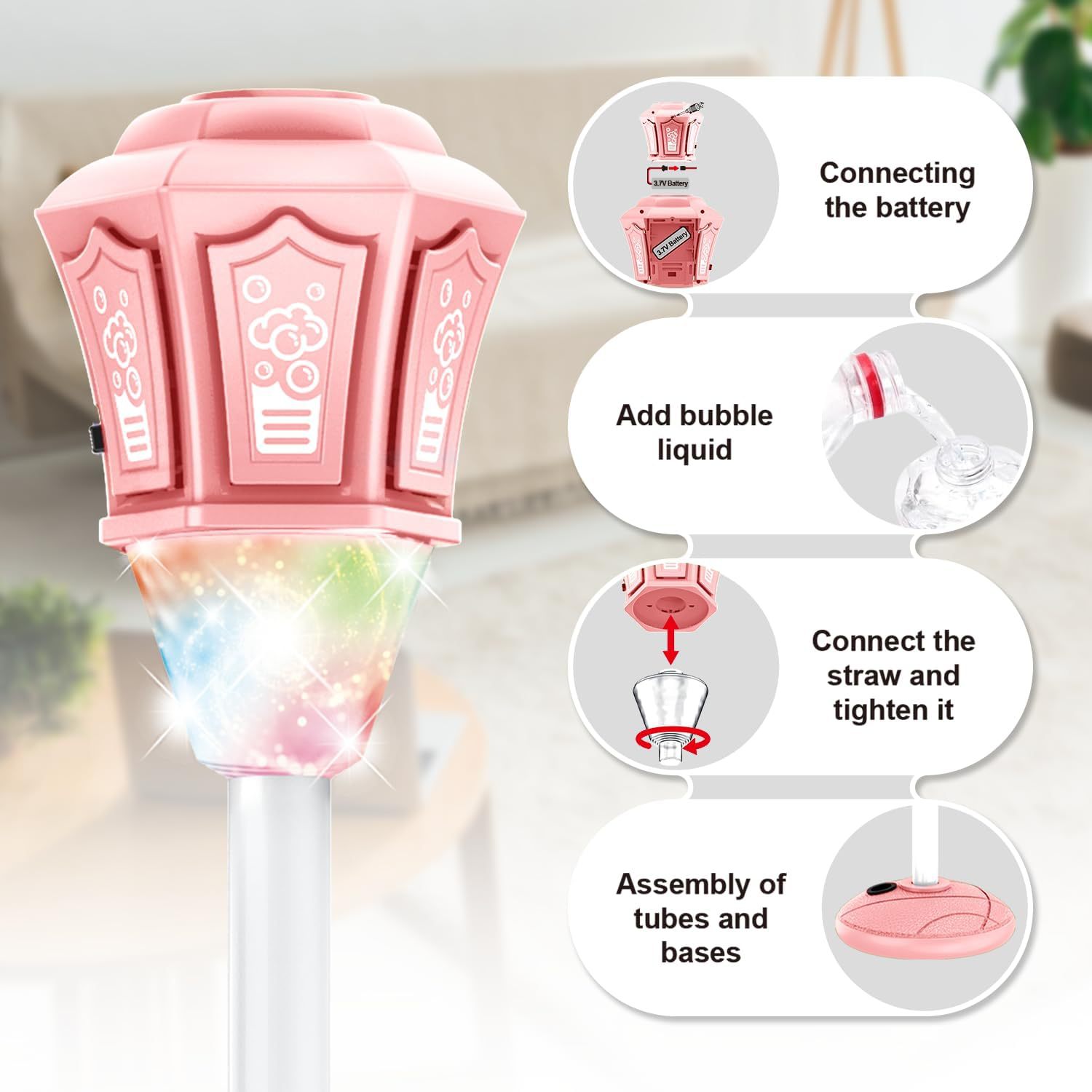 Máquina de burbujas para exteriores con luz y música, soplador de burbujas eléctrico totalmente automático, máquina de burbujas para camping, juguete para bodas