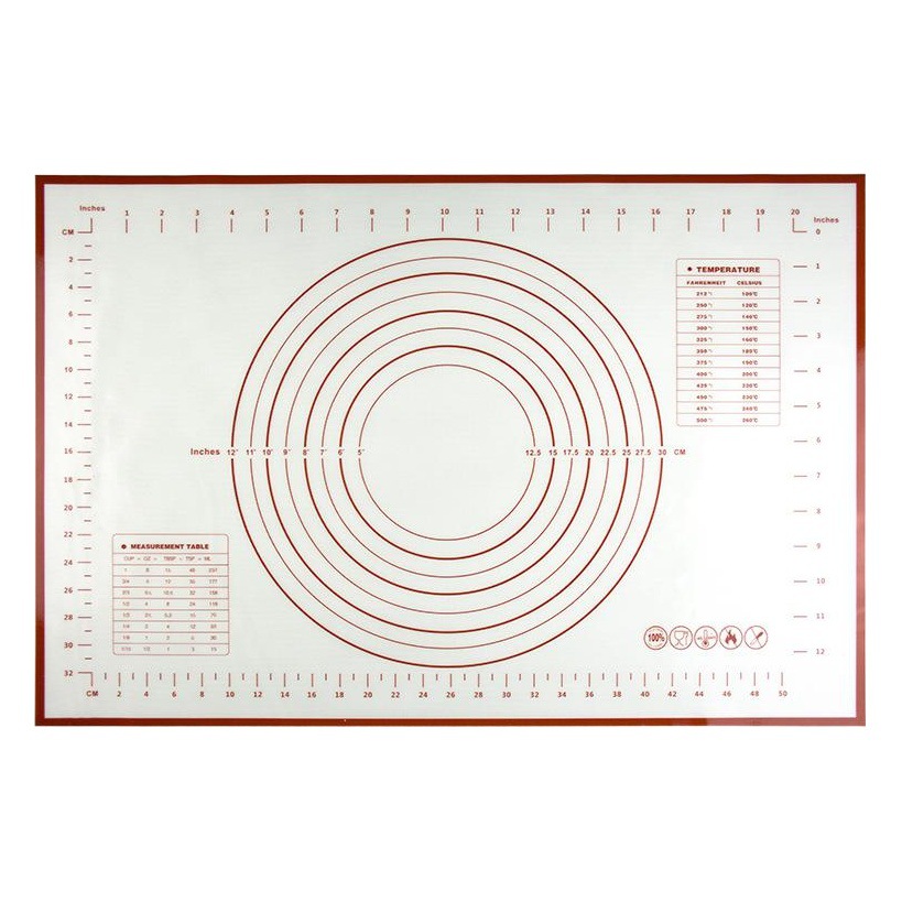Directo de fábrica en stock cuadrado grande engrosado europeo y americano fibra de vidrio antiadherente resistente a altas temperaturas cocina para hornear estera de amasado de silicona