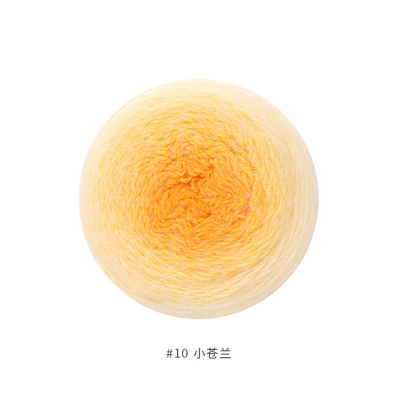 Gradient section-dyed wool yarn cake, 600 g, hand-knitting & crochet scarf thread