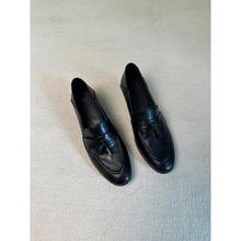 羊皮版~复古圆头粗跟乐福鞋女2025新款百搭英伦风小皮鞋女单鞋女