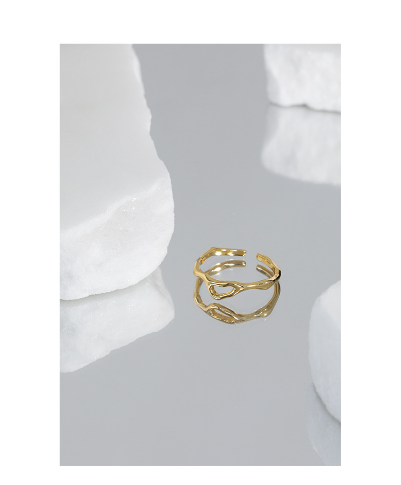 Fashion Geometric Sterling Silver Plating Open Ring 1 Piece