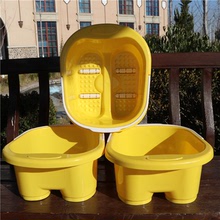 新款小黃鴨塑料洗腳盆 泡腳盆 足浴桶 沐浴桶 可印制LOGO廣告
