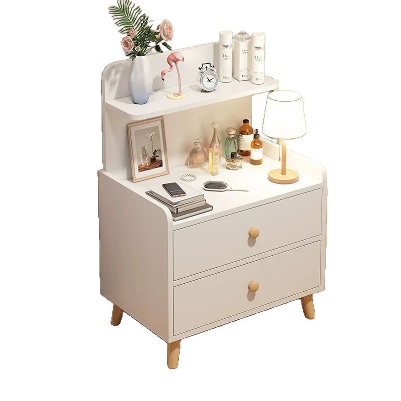 [piernas de madera sólida] mesa de cabezal de cama simple y moderna, pequeño armario de cama para alquiler de habitaciones, armario de almacenamiento simple