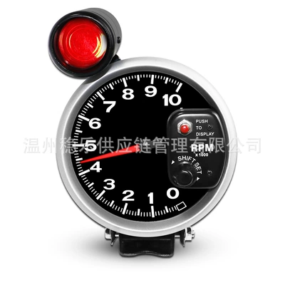 LED Taxometr 10000Rpm 127mm Qara Ağ 12V Avtomobil Cihazı 5inch Siqnalizasiya