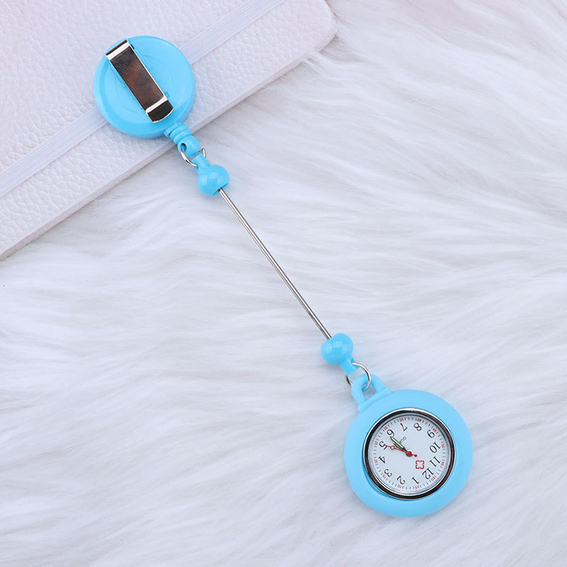 Reloj colgante para enfermera DIY, retráctil con clip, para identificación/carnet, cronómetro, regalo exquisito para estudiantes, venta al por mayor image 10