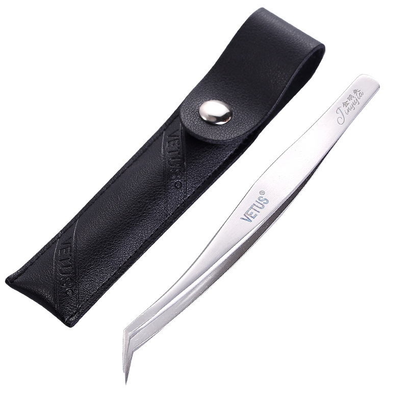 Fábrica de pinzas de injerto de pestañas no magnéticas de alta precisión de acero inoxidable multifuncional pinza de plumas de oro pinza de delfin pinza de pestañas falsas pinzas