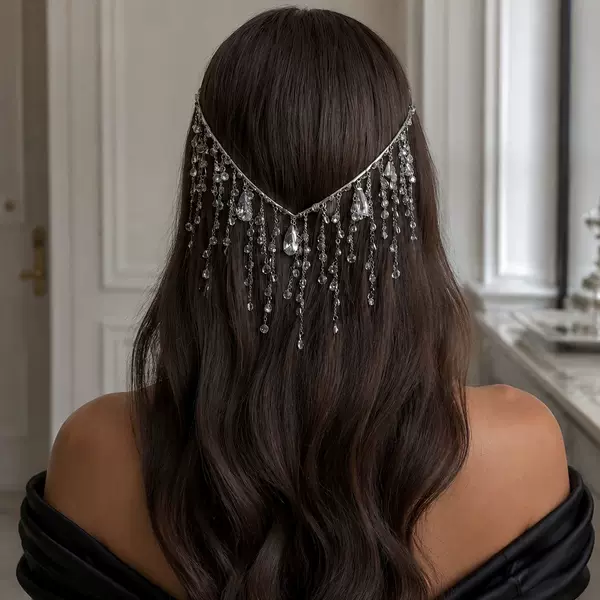 New Multi-Layered Hair Chain, High-End Ins Style Blogger's Same Style Tassel Hair Hoop, Personalized Headwear for Women Hair Band