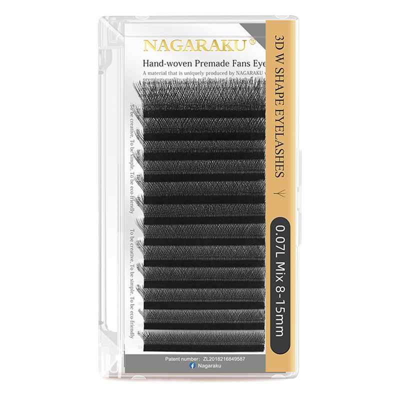 Pestañas postizas injerto trébol 3D gran angular