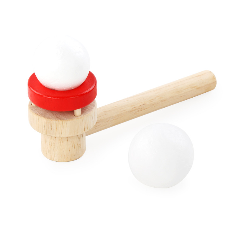 Weiwei Tiger Wood Play Juguetes de bolas para niños Entrenamiento de soplado de capacidad pulmonar Juegos para padres e hijos Juguetes de madera de educación temprana Montessori
