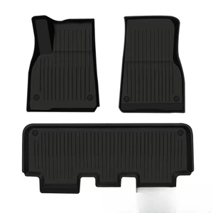 Full-coverage TPE car floor mats, waterproof and non-slip, designed for specific vehicles, suitable for five-seater cars