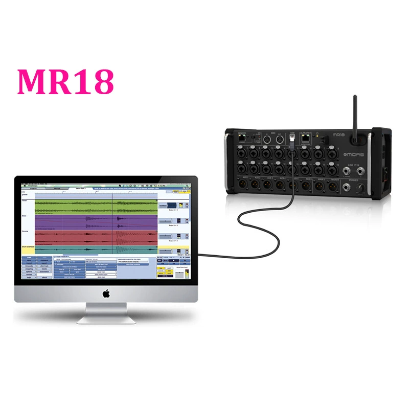 MR12 MR18 цифровой микшер с Wi-Fi модулем, USB аудиоинтерфейс, сценический стационарный микшер