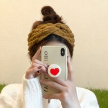 2025韩国秋冬新款毛线打结发箍针织复古麻花发卡潮流时尚女式头箍