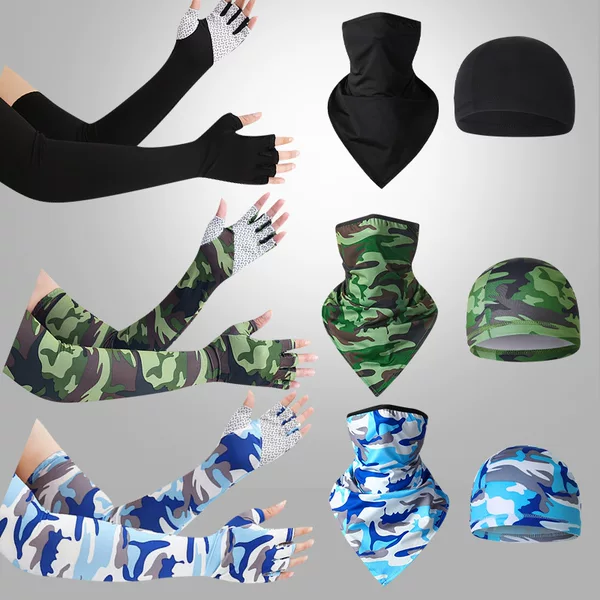 Summer Ice Silk Sleeve Women's Sunscreen Hand Sleeve Armguard Men's Gloves Sleeve Long Arm Ice Sleeve Thin Sleeve