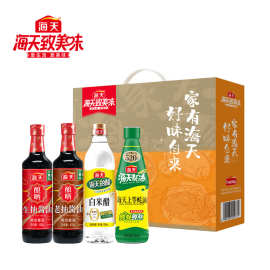 海天调味品礼盒家有海天信手鲜来生抽酱油米醋蚝油料酒组合装送礼