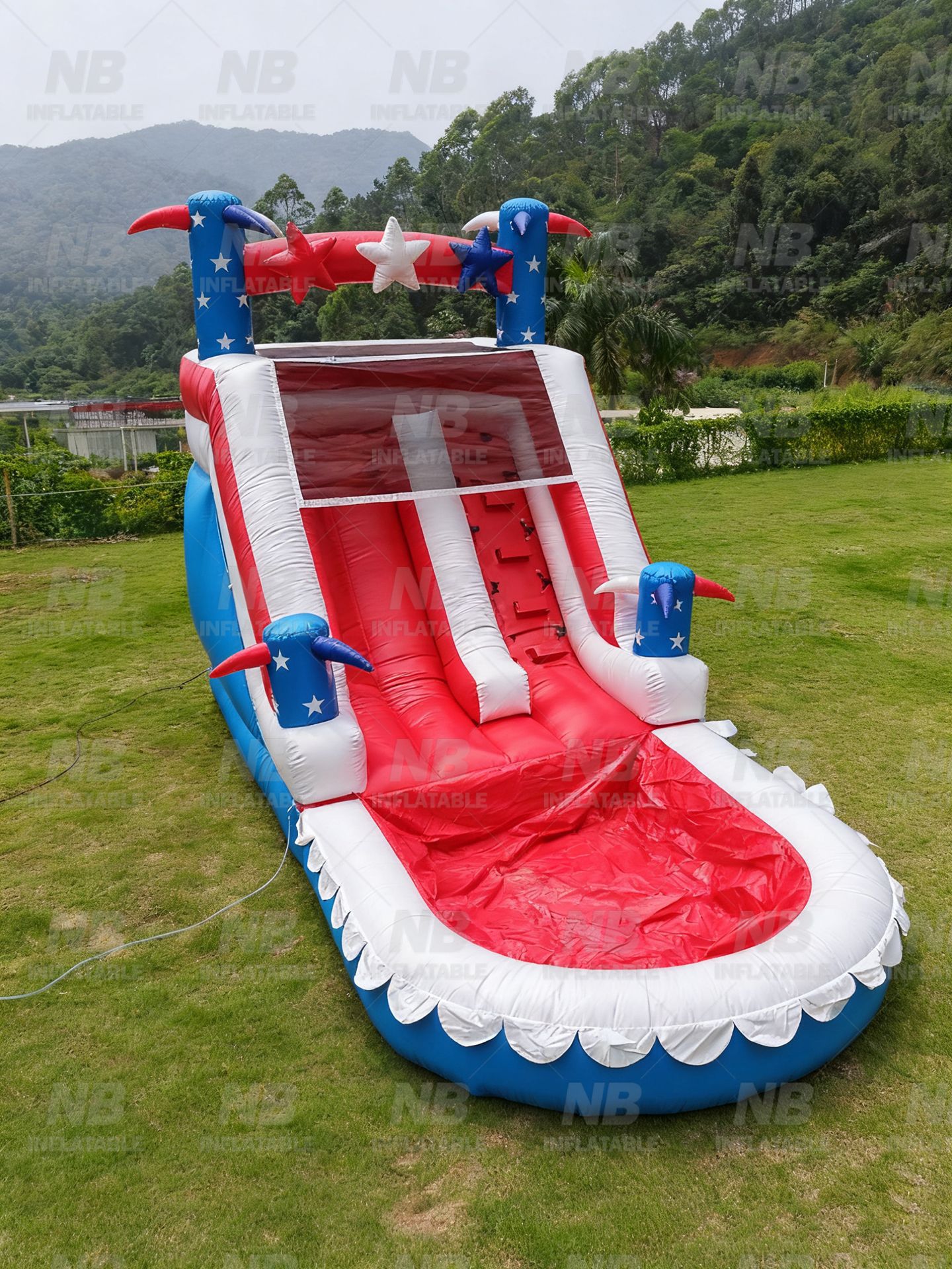 Piscina inflable PVC al aire libre combinación deslizante cama de salto parque de juegos padres-hijos piscina interactiva deslizante de agua castillo