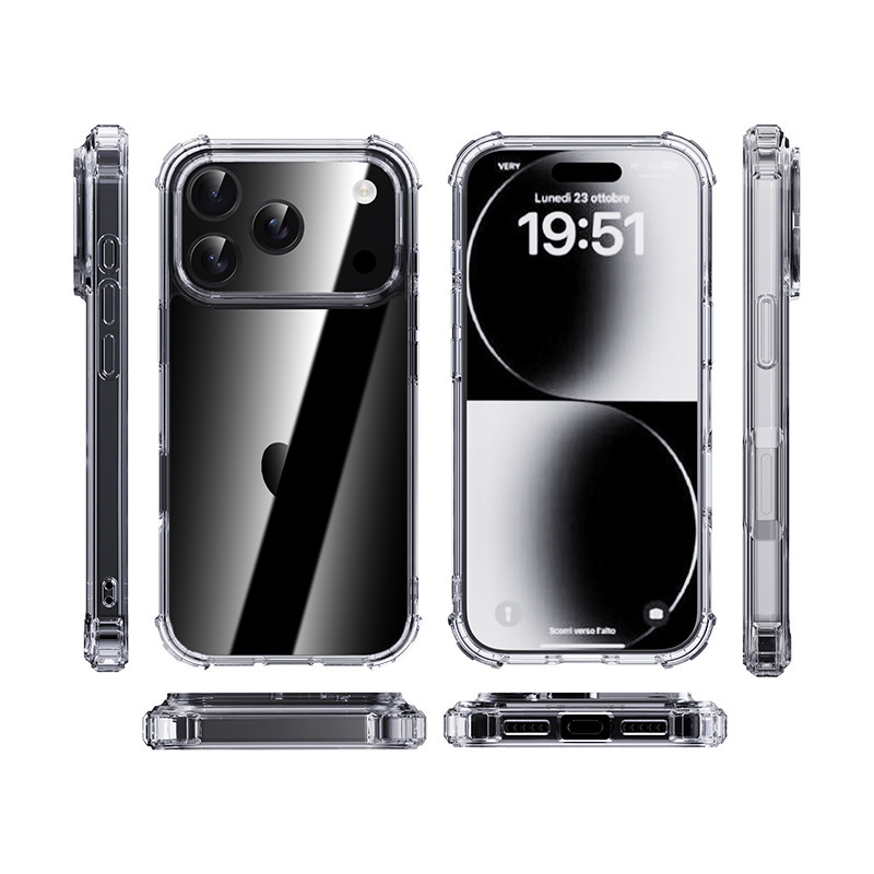 适用iphone17promax手机壳气囊防摔苹果17pro保护套透明新款17壳|undefined