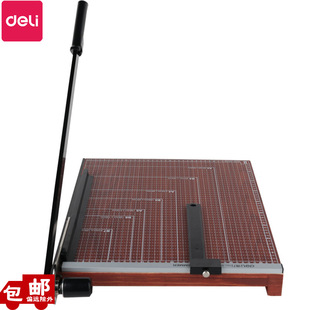 Deli 8002 paper cutter office manual paper cutter photo photo cutting can cut A3 paper wooden paper cutter