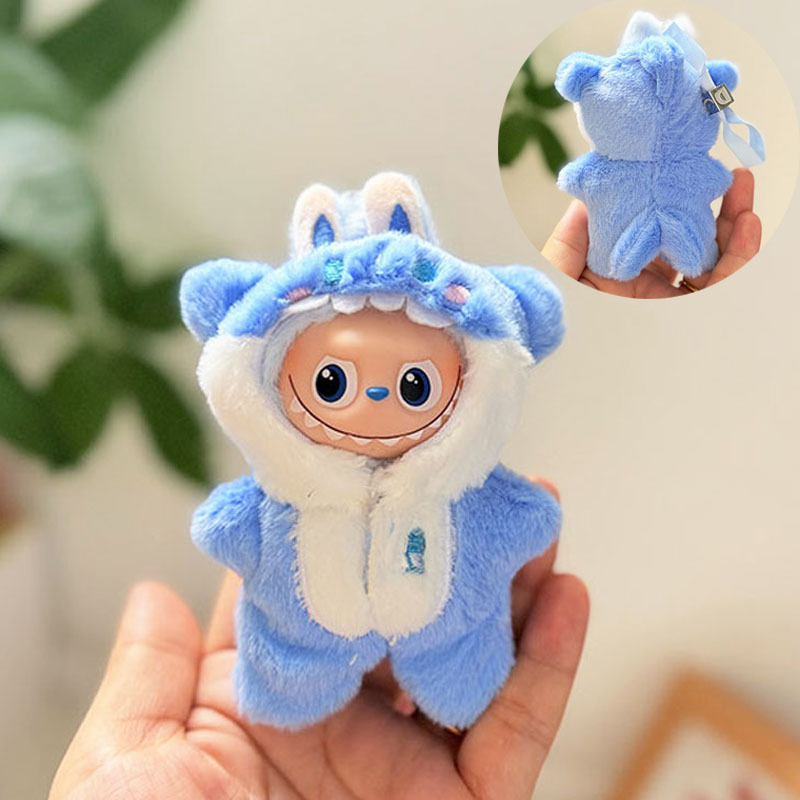 迷你版4.0LABUBU搪胶脸毛绒盲盒玩偶衣服圣诞套装小鼻嘎心底密码|undefined