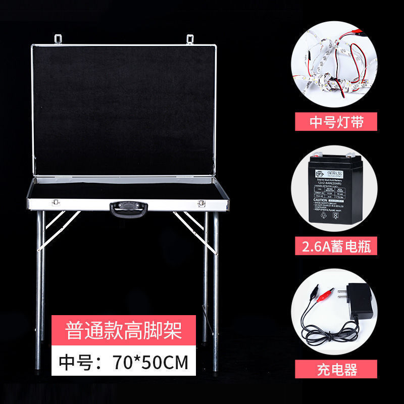 摆摊箱夜市摆摊神器地摊箱首饰箱多功能可折叠饰品展示架桌铝箱|undefined