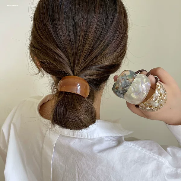 Simple Curved Hair Rope Design Headwear Elegant Exquisite Niche Durable Headband High Ponytail Texturous Versatile