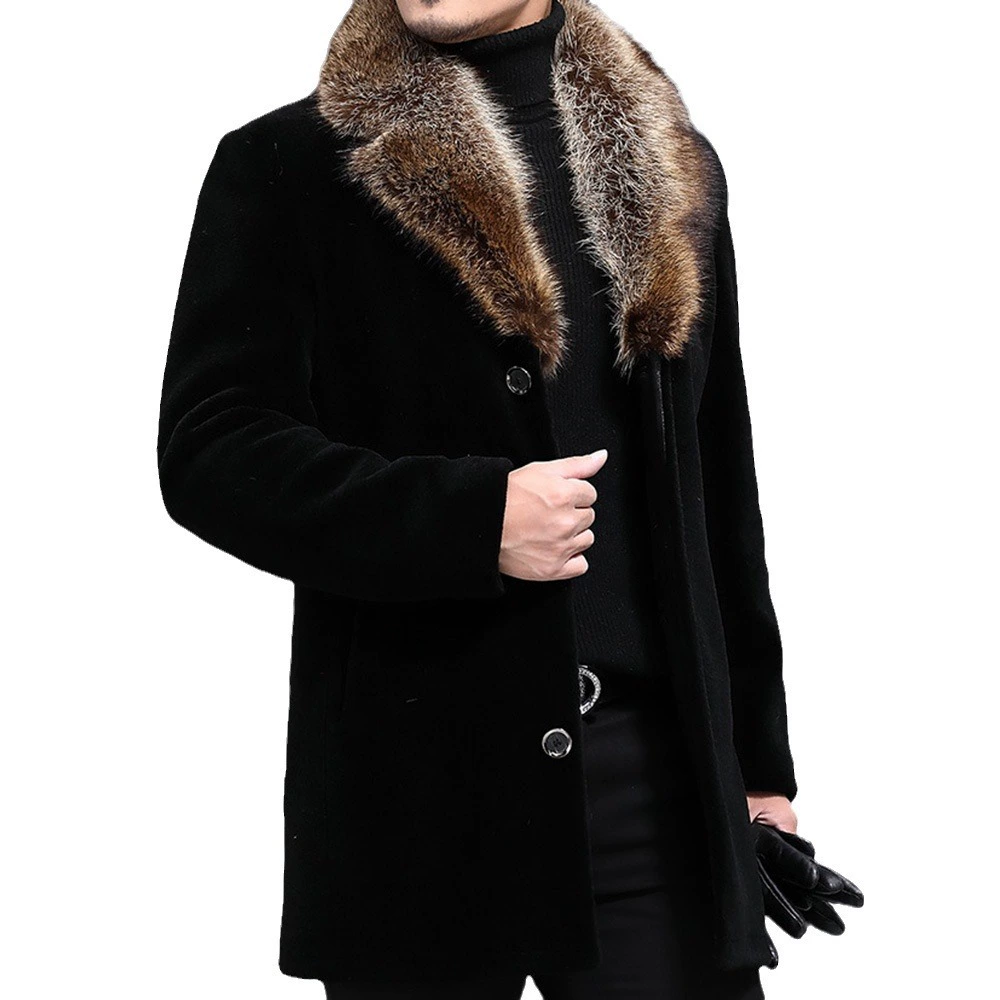 Woolen coat, jacket, European style, mid length